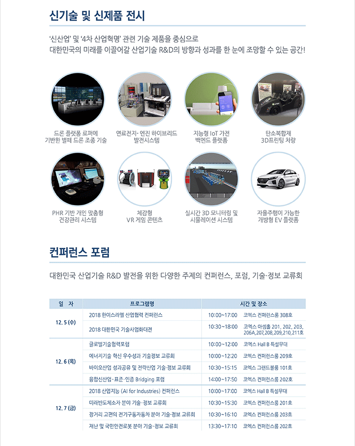2018 대한민국 산업기술 R&amp;D대전 안내